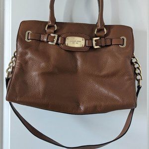 Michael Kors purse - soft brown leather w/ gold accents